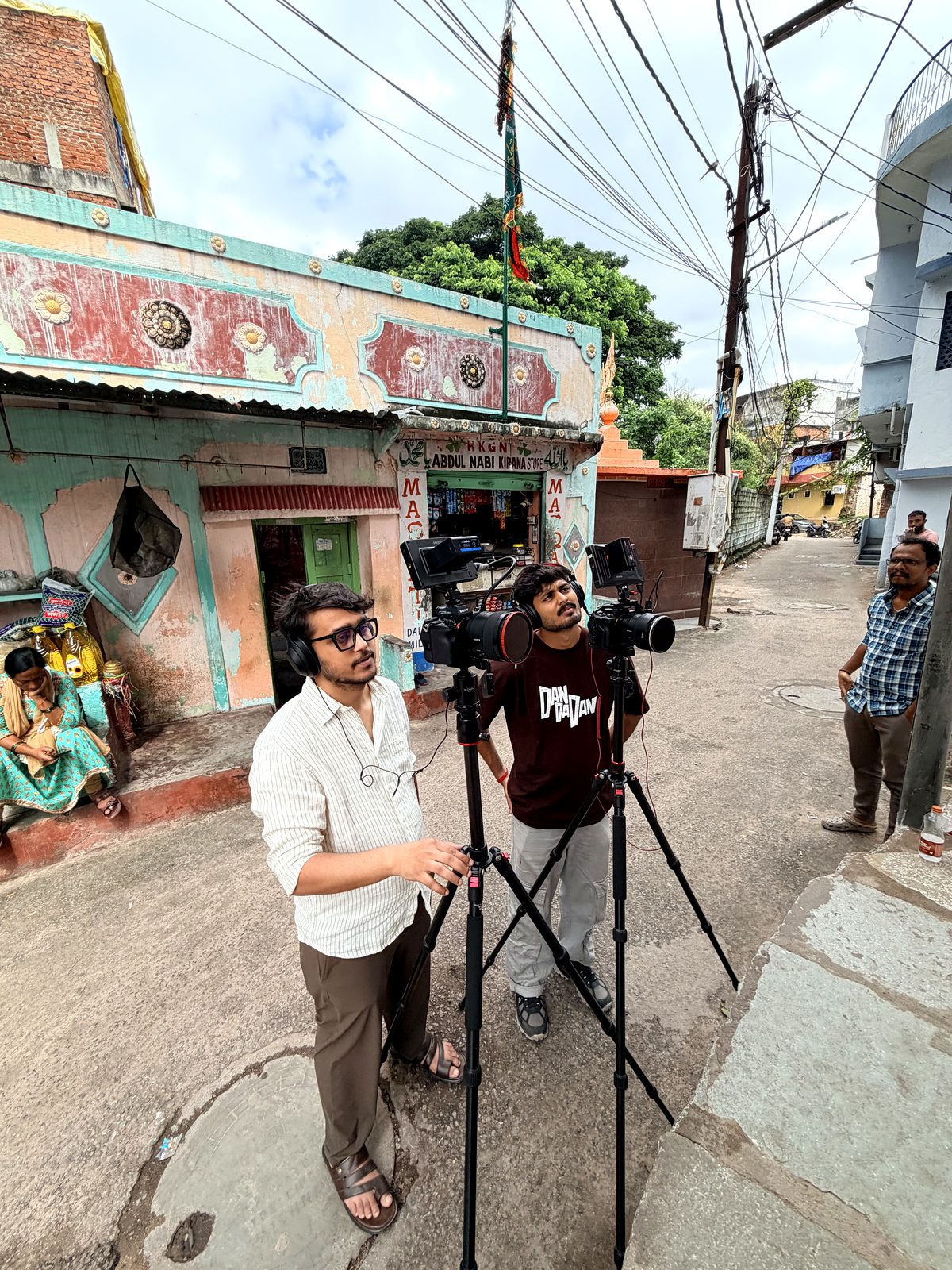 Behind the scenes — Tanuj Bhatt directing a multi-camera podcast shoot on location in India